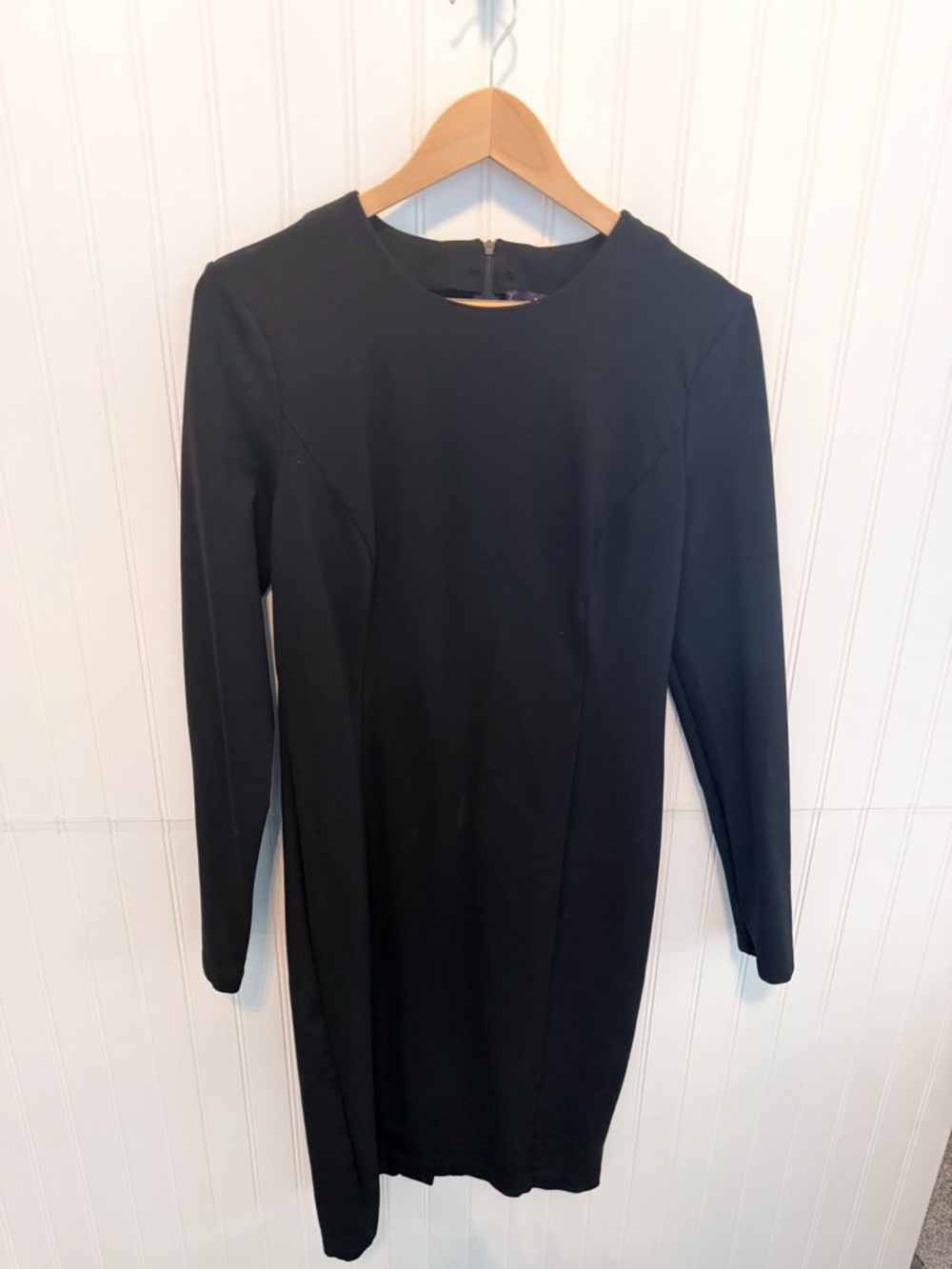 LONG TALL SALLY Ponte SHIFT DRESS Polka BLACK SIZE 10 US